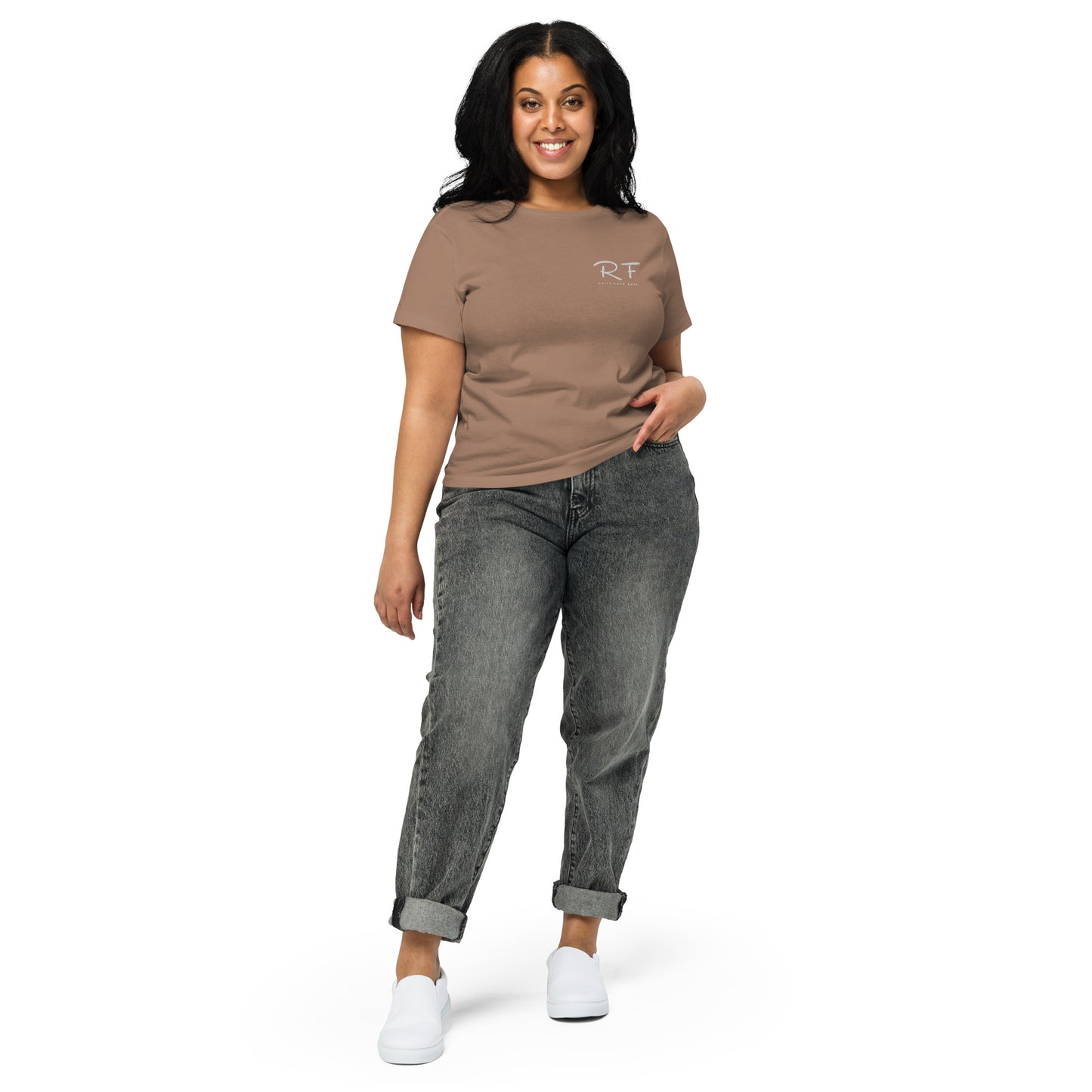 R F Women’s high-waisted t-shirt